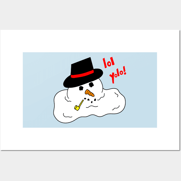 Yolo snowman Wall Art by B0red